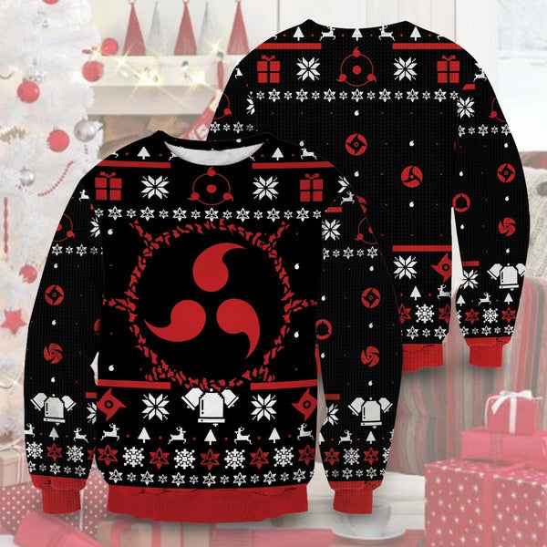 Divesart - Suéter de lana unisex Sharingan Christmas